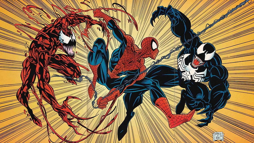 Spiderman Vs Venom Comic, Marvel Carnage HD wallpaper