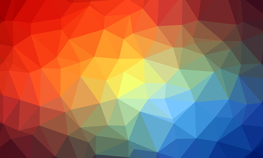 Triangles, colorful, abstract, geometrical HD wallpaper