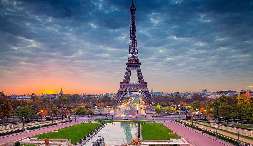 Eiffelturm-Paris-schöner Ansicht-Laptop, Hintergrund und HD-Hintergrundbild