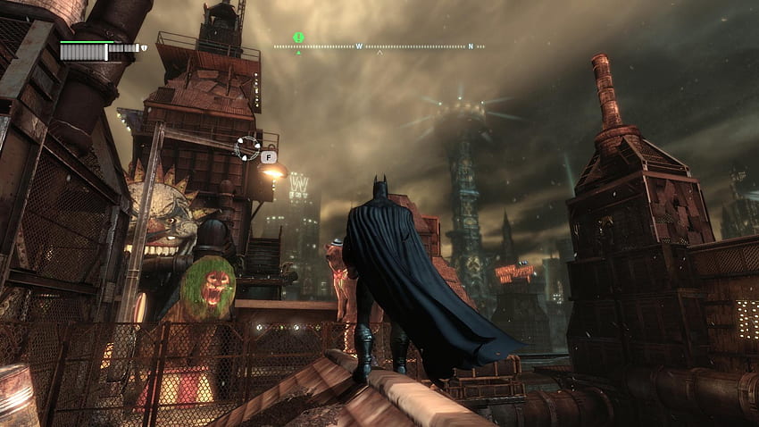 Batman arkham city1, 스크린샷, arkham, 도시, 배트맨, 게임, 어두운 HD 월페이퍼