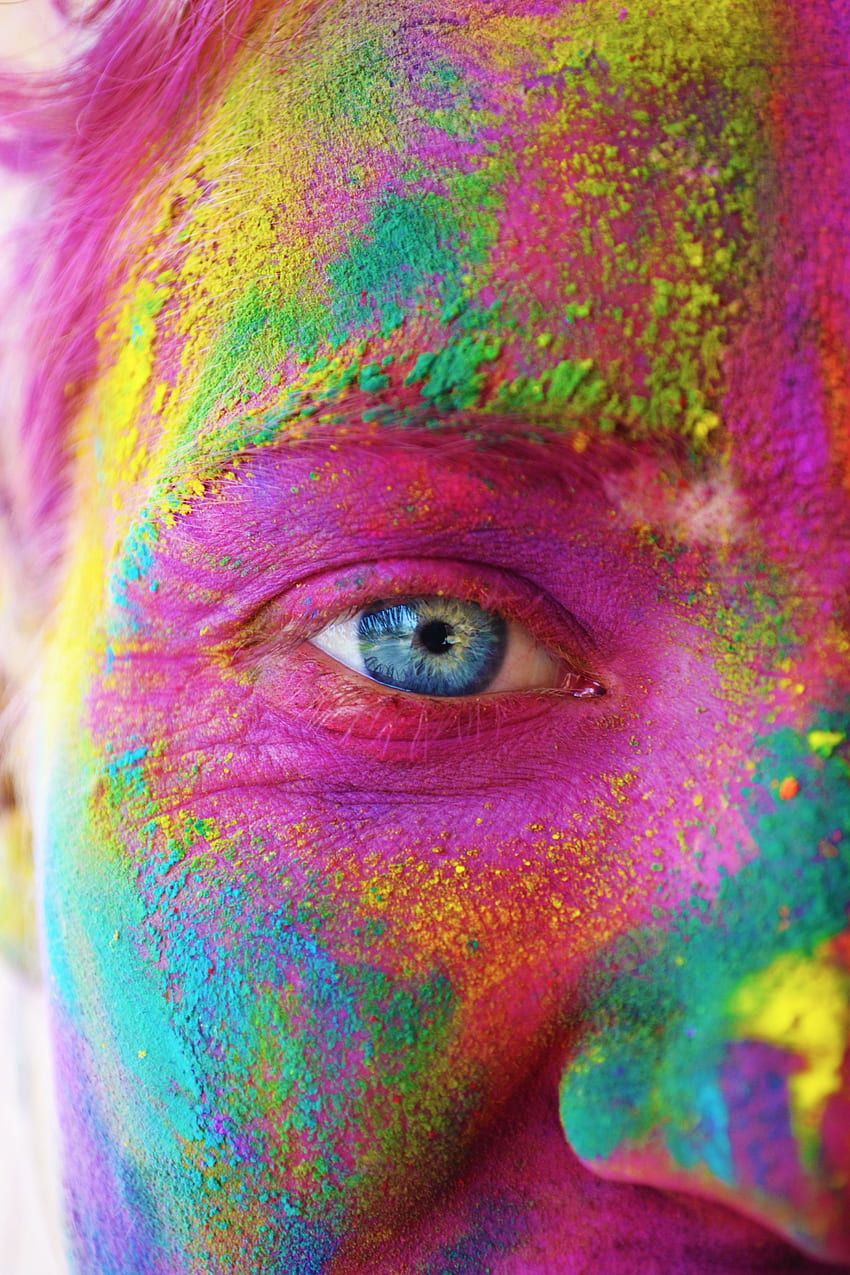 Holi Bunte Gesichter. Holi-Fest der Farben, Holi-Fest, Farbfest HD-Handy-Hintergrundbild