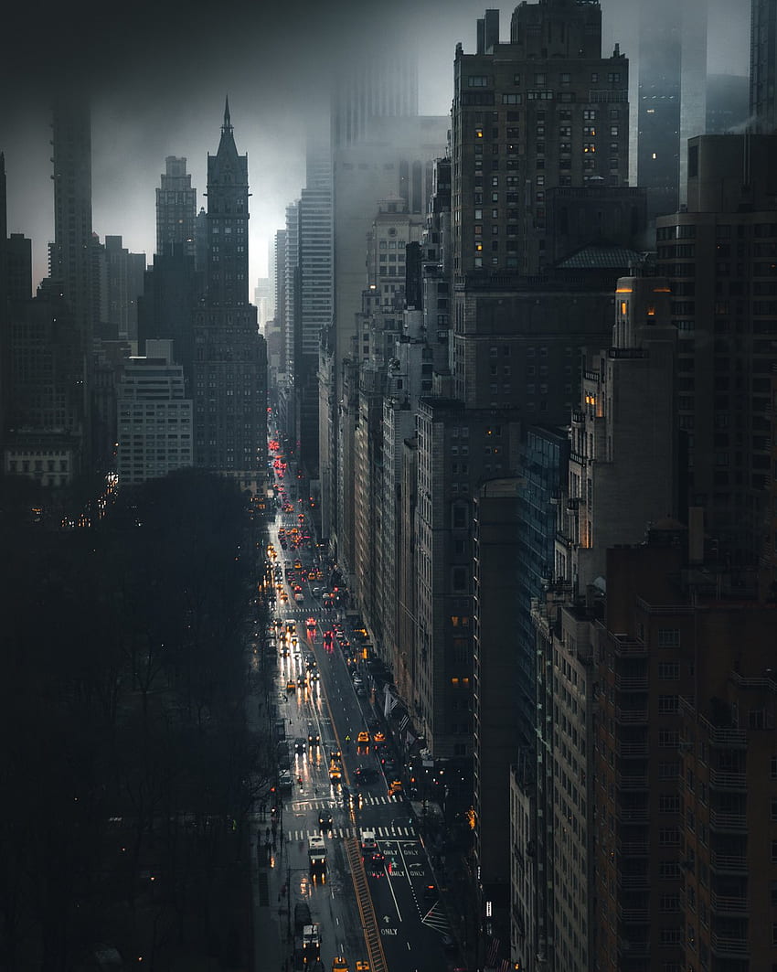Michael Sidofsky - Rainy days in Gotham HD 전화 배경 화면