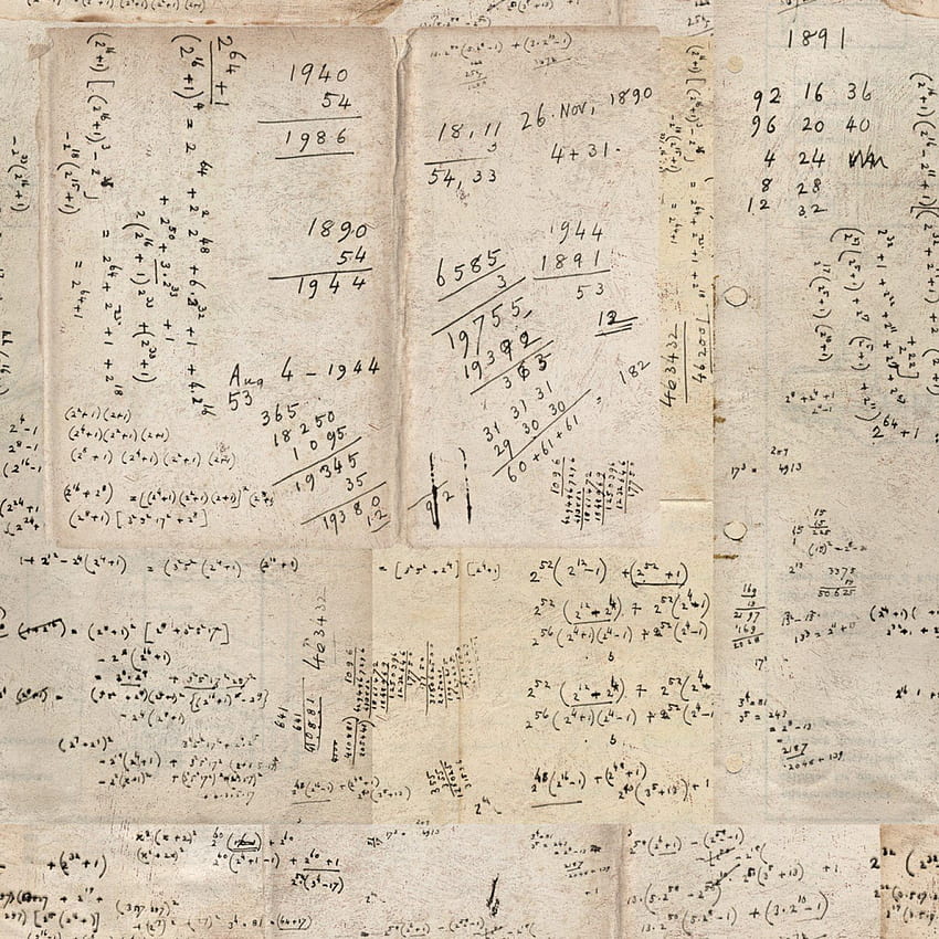 Mind the Gap による Eclectic Collection のセピア色の数学 – BURKE DECOR、Math Pattern HD電話の壁紙