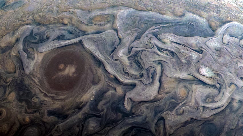 NASA de nuvens de Júpiter parece uma pintura de Van Gogh, NASA Júpiter papel de parede HD