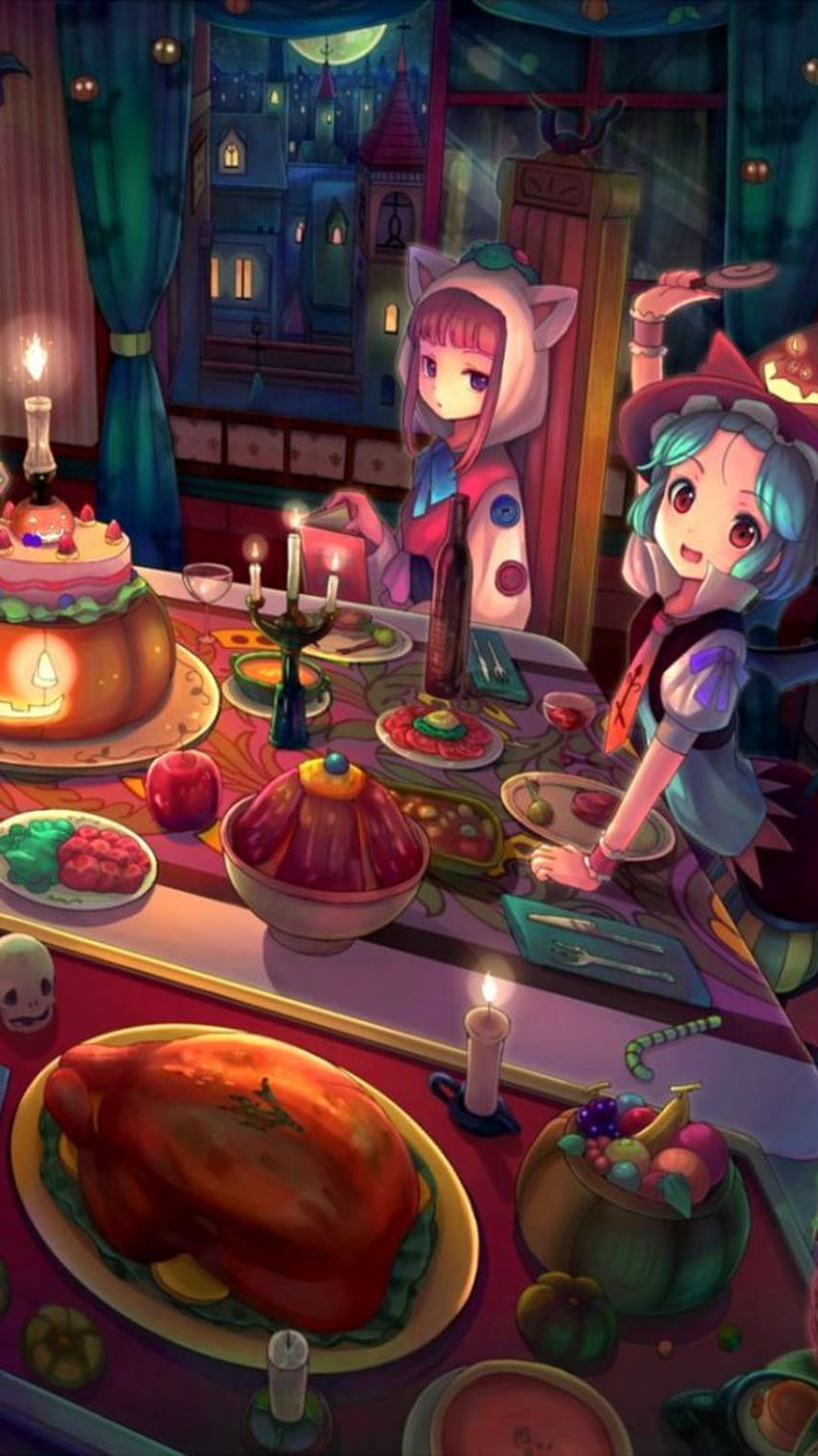 Anime party, halloween HD phone wallpaper