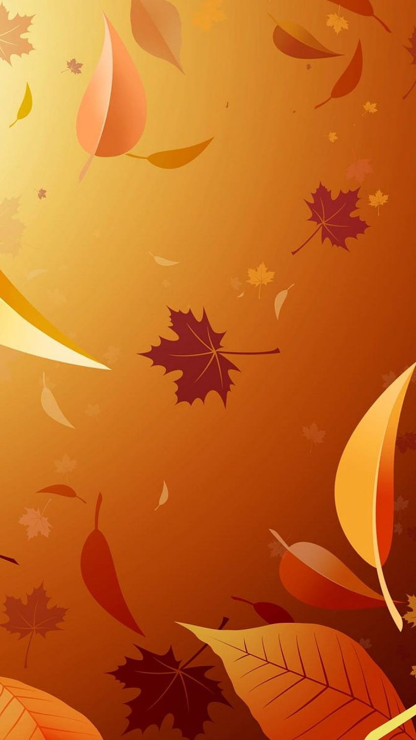 Fond de feuilles d'automne [] Besoin de fond d'iPhone S Plus, orange d'automne 5 Fond d'écran de téléphone HD