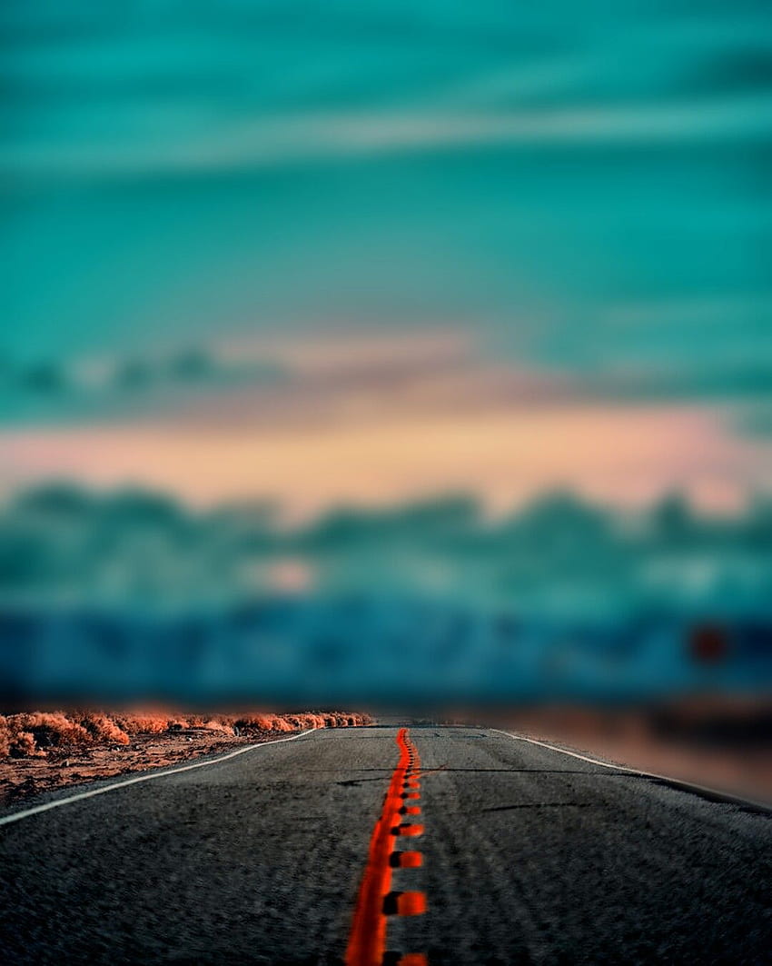 Road Blur PicsArt Background Free Stock Image