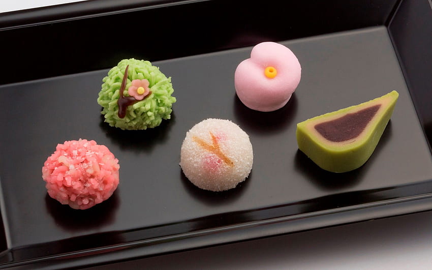 Desserts, gourmet, Japanese confectionery HD wallpaper