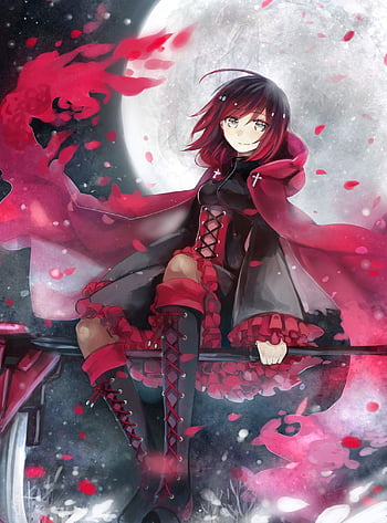 HD wallpaper RWBY anime Ruby Rose character text red representation   Wallpaper Flare