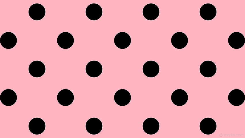 black polka dots spots pink light pink HD wallpaper