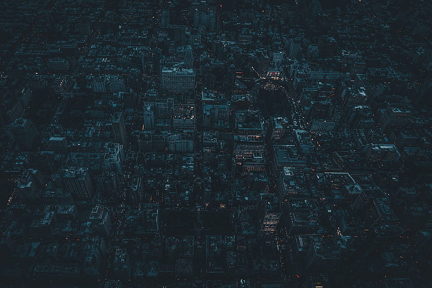 Nacht, USA, Ansicht von oben, Dunkel, Nachtstadt, Lichter der Stadt, Vereinigte Staaten, Megapolis, Megalopolis, New York HD-Hintergrundbild