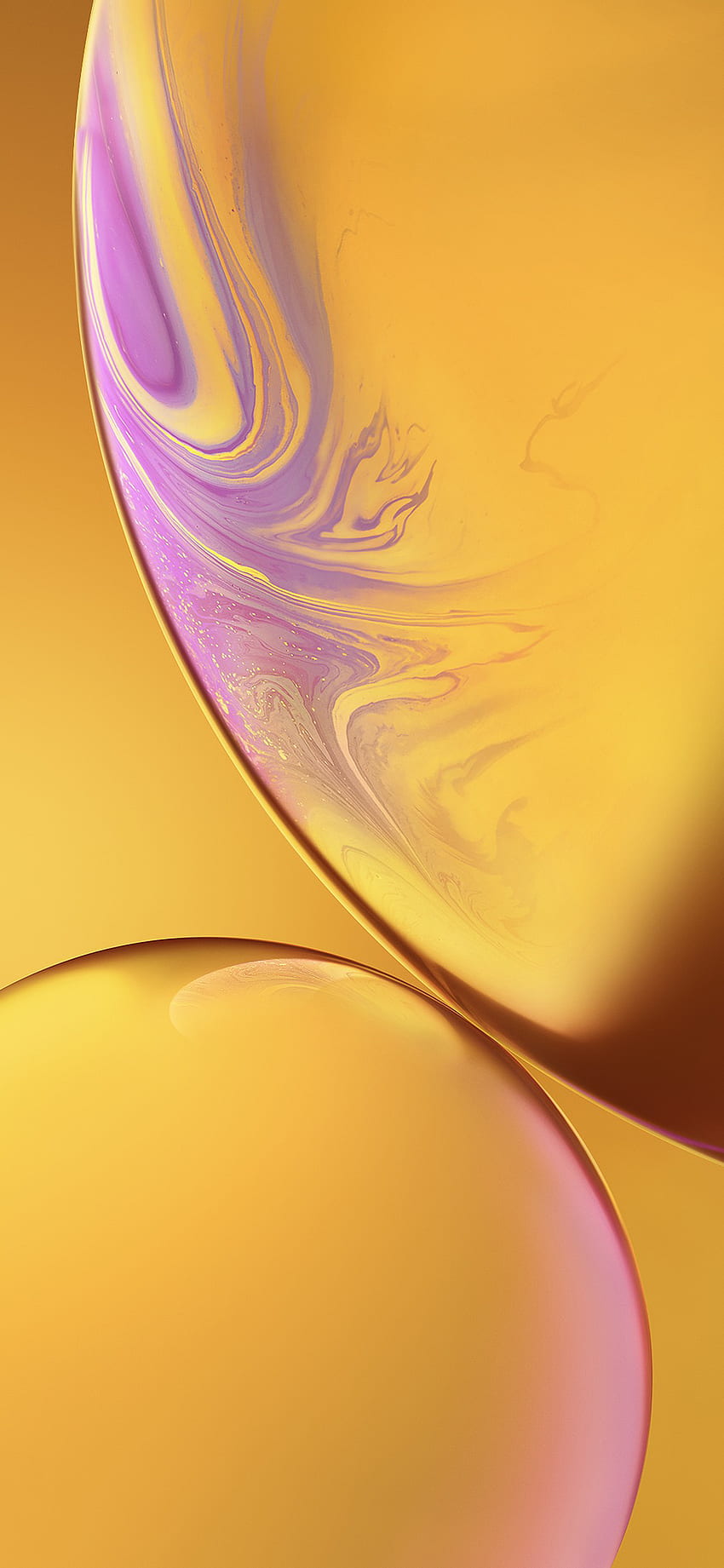 iPhone XR Stock - Yellow, Cool Purple and Yellow HD phone wallpaper