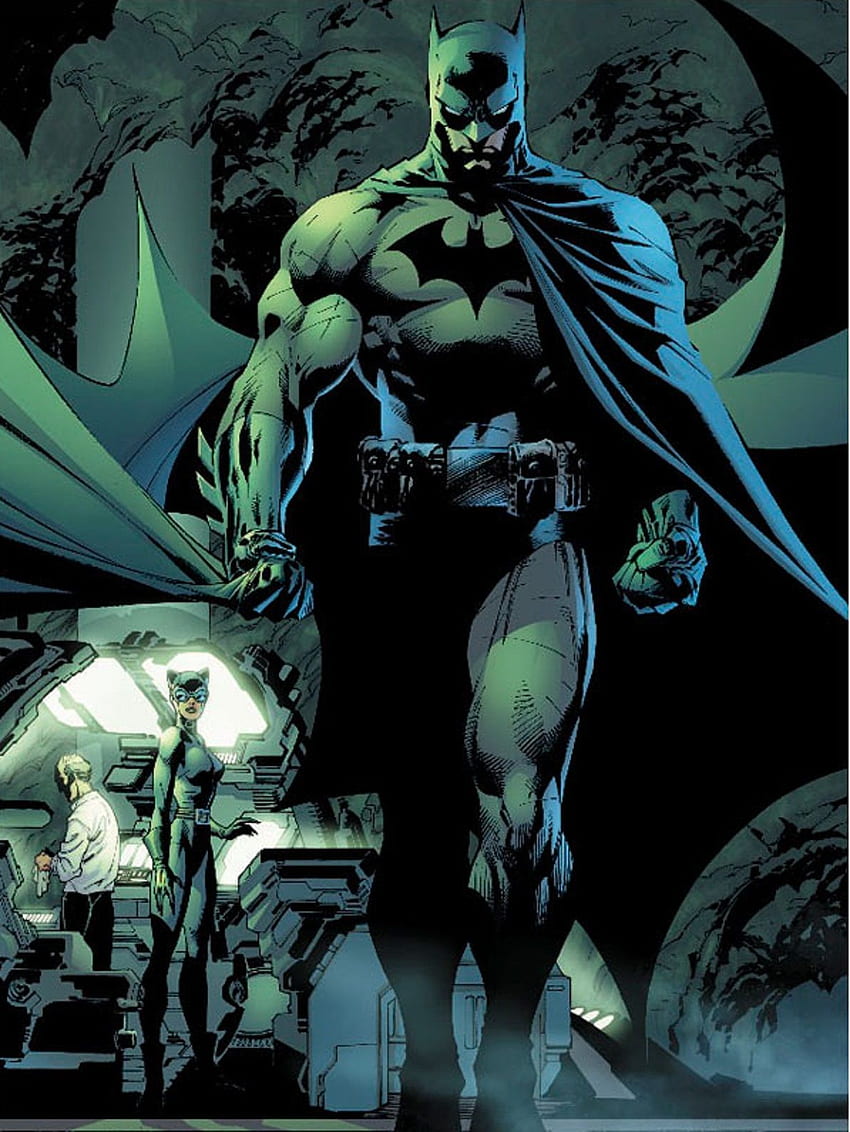 Grafika Batmana autorstwa Jima Lee. Grafika z komiksów Dc, plakaty fantasy, Batman hush Tapeta na telefon HD