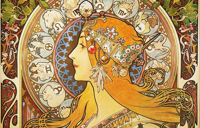Art Nouveau, Seni Keren Wallpaper HD