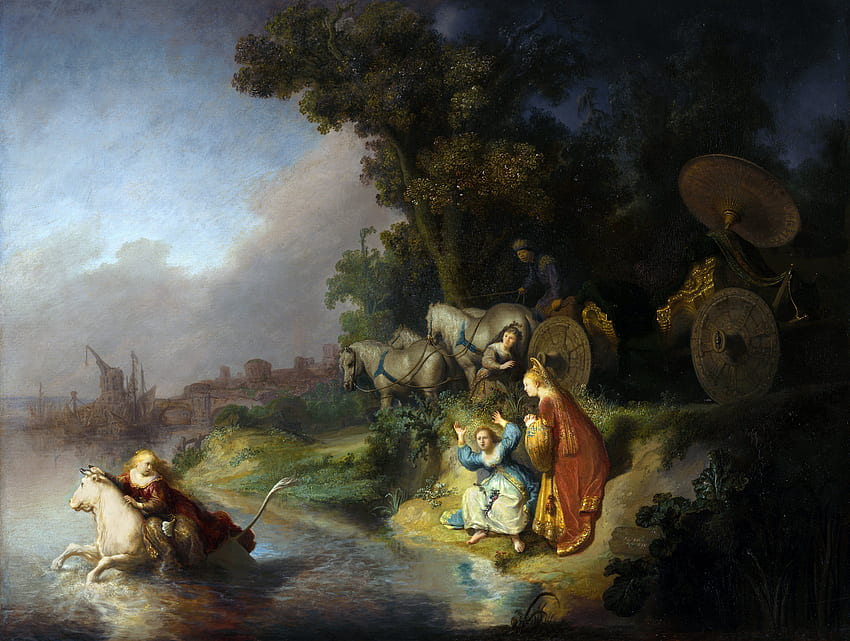 Rembrandt Harmenszoon van Rijn: Porwanie Europy, znane również jako y Rembrandta Tapeta HD