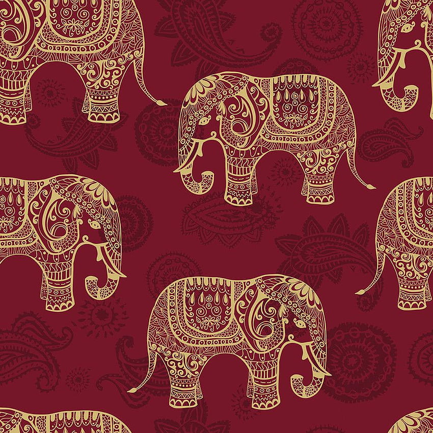 Paisley Elephants Removable . , Prints, India Style HD phone wallpaper