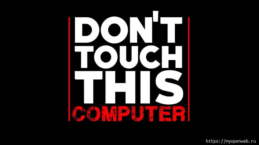 No toques mi teléfono, no toques mi iPad Stitch fondo de pantalla