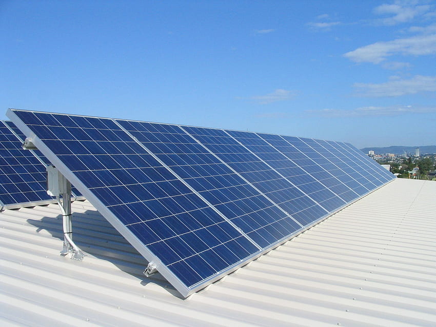 Sonnenkollektoren, Solarenergie HD-Hintergrundbild