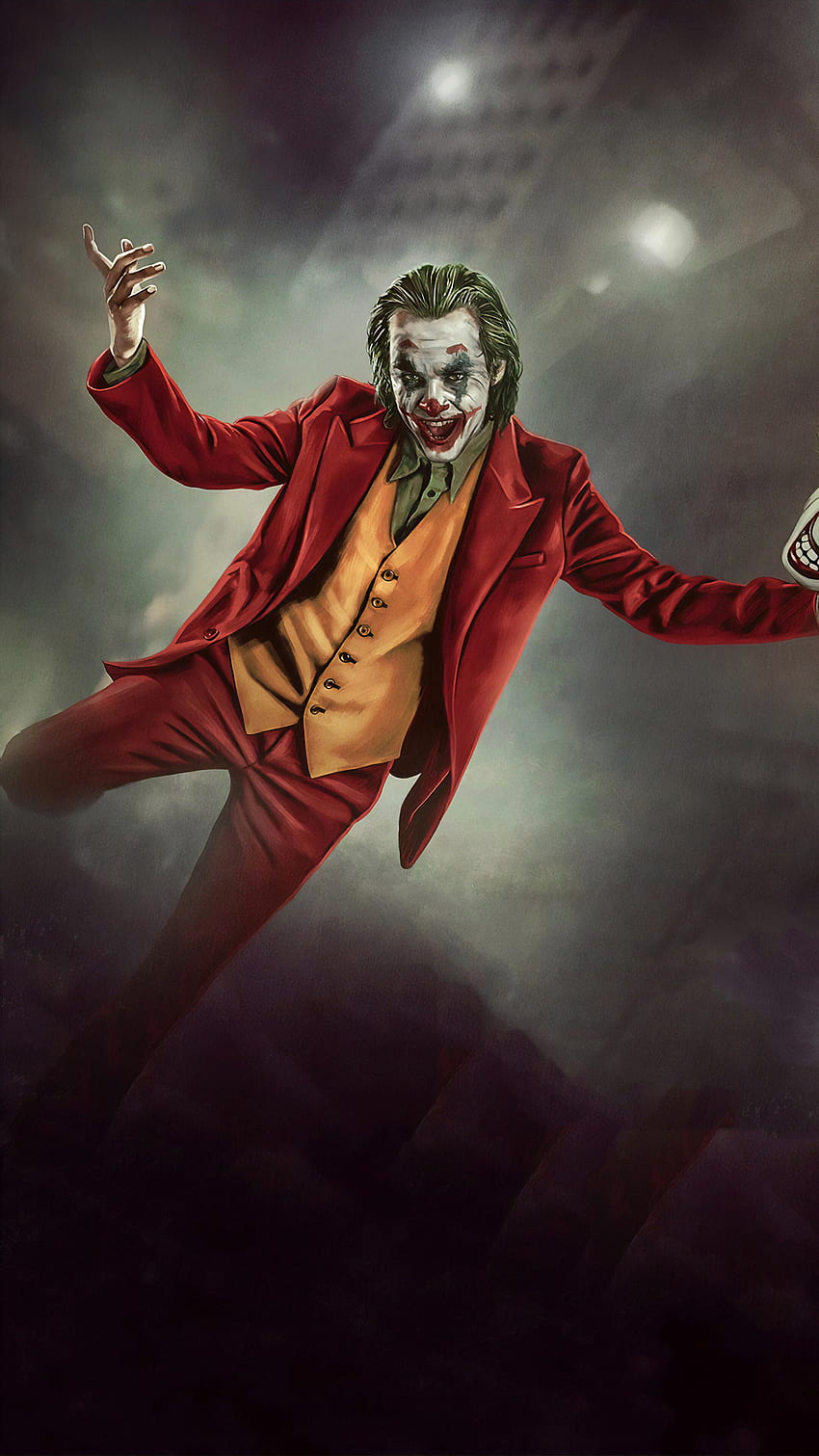 Joker, Sonrisa, Máscara, 2019, Película, Joaquin Phoenix, teléfono, y Sonrisa Mascarilla fondo de pantalla del teléfono