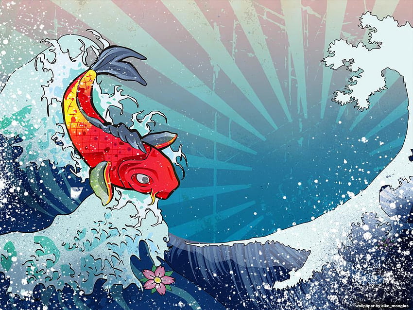animated koi fish koi 38, Japanese Koi and Dragon HD wallpaper
