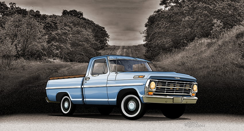Old Ford Truck, Ford F100 HD wallpaper