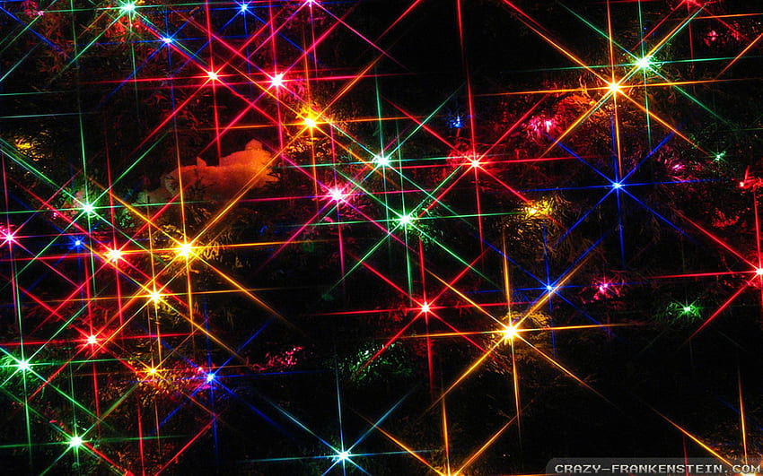 Migające lampki choinkowe, świąteczna tęcza Tapeta HD