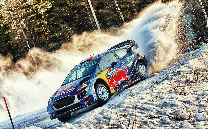 Ford Fiesta, Sébastien Ogier, WRC, rallye, hiver, neige, drift pour avec résolution . Haute qualité, rallye Fond d'écran HD