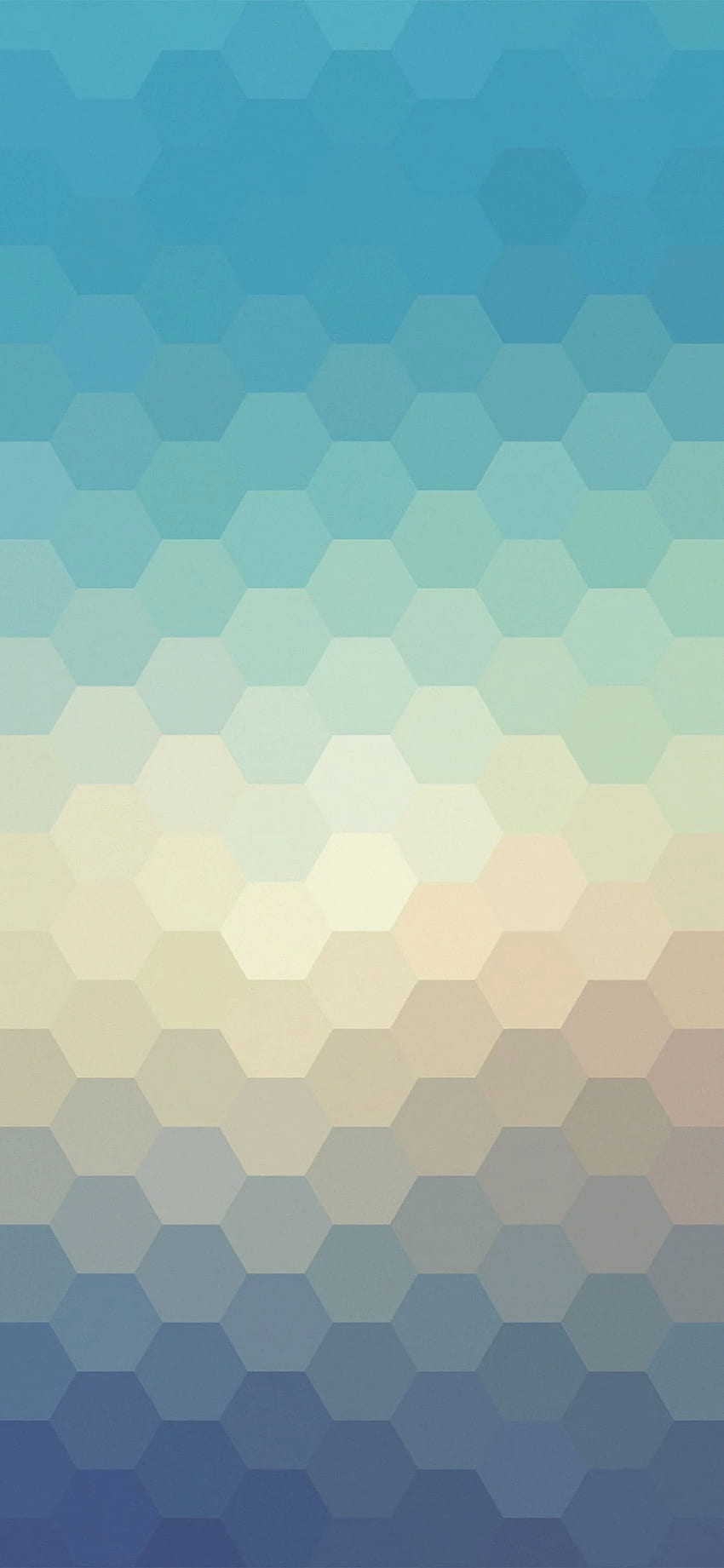 Hexagon Blue Yellow Pattern Background HD phone wallpaper