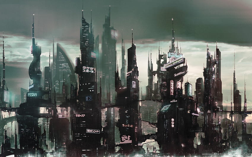 Futuristic, Future, Japanese, Skyscrapers, Cities Background HD ...