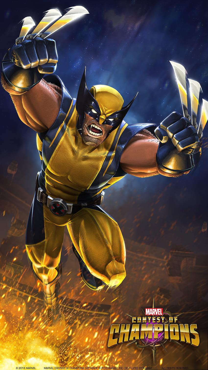 Marvel Contest Of Champions Sabertooth HD phone wallpaper