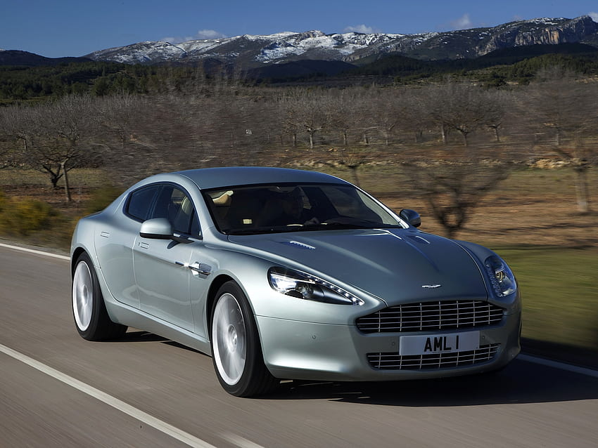 Auto, Montagnes, Aston Martin, Voitures, Vue de face, 2009, Silver, Rapide Fond d'écran HD