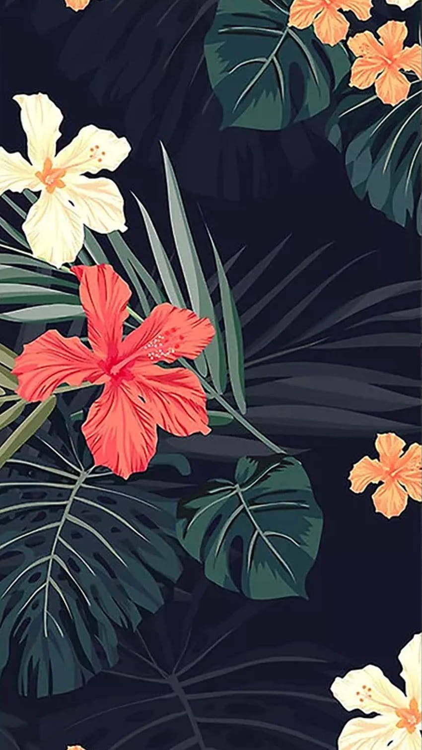 . Florido, iphone verano, floral, lindo hawaiano fondo de pantalla del teléfono