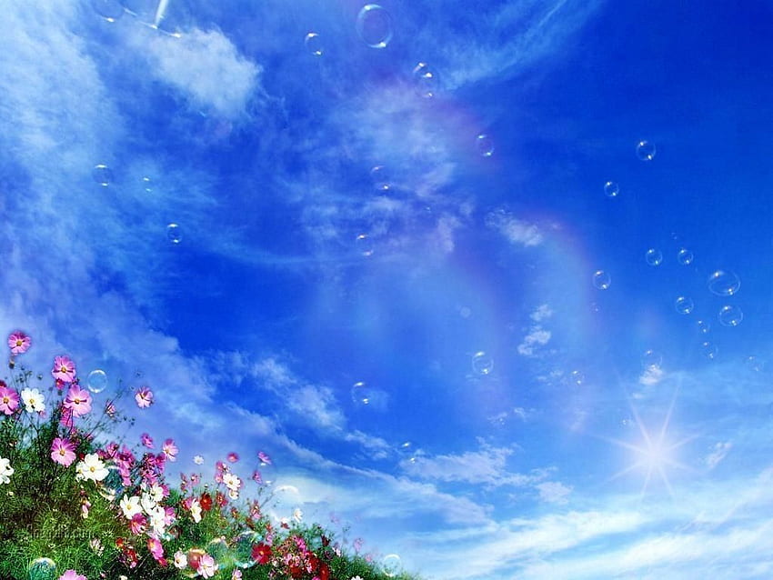New In Loving Memory Background FULL 1920×1080 For PC . Bubbles , Beautiful flowers , World HD wallpaper