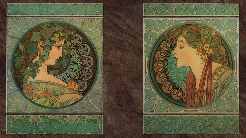 : Traditional Artwork, Alphonse Mucha, fantasy girl, women - Best of for Andriod HD wallpaper
