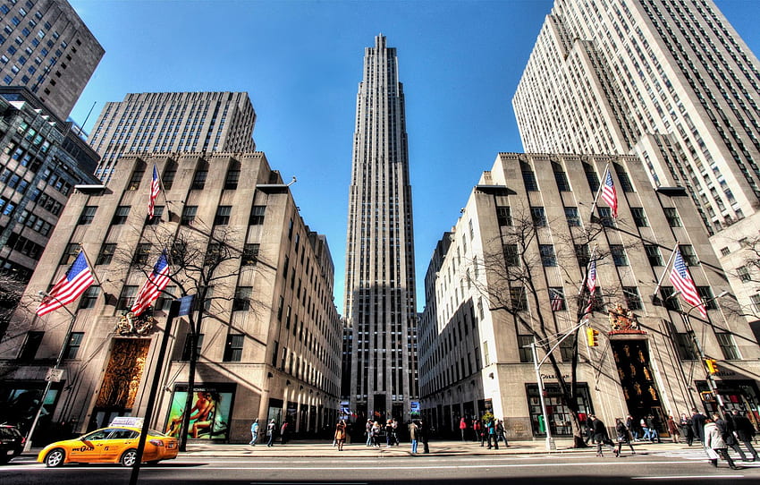new York, NYC, new york, usa, Rockefeller Center, 5th Avenue for , section город, New York Fifth Avenue HD wallpaper