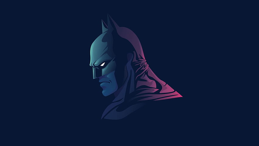 artwork, Batman, minimalism, DC Comics, superhero, vector art, 2560X1440 Batman HD wallpaper