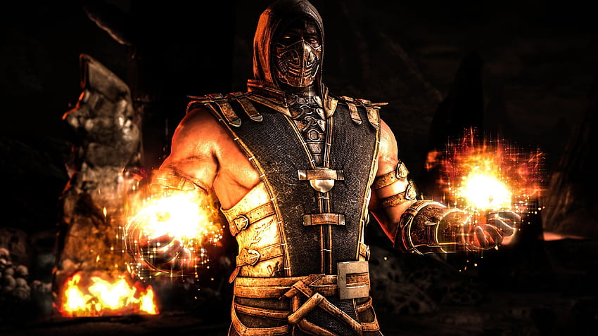 MORTAL KOMBAT X fighting action battle arena warrior 1mkx fantasy, Inferno Warrior HD wallpaper