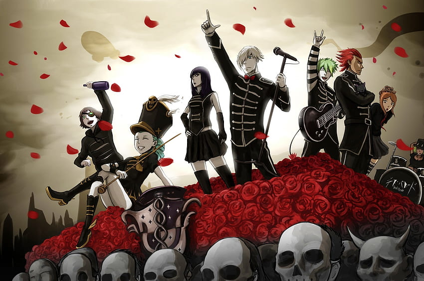 Anime Crossover, Kill La Kill, Death Parade, Decim, My Chemical Romance HD wallpaper
