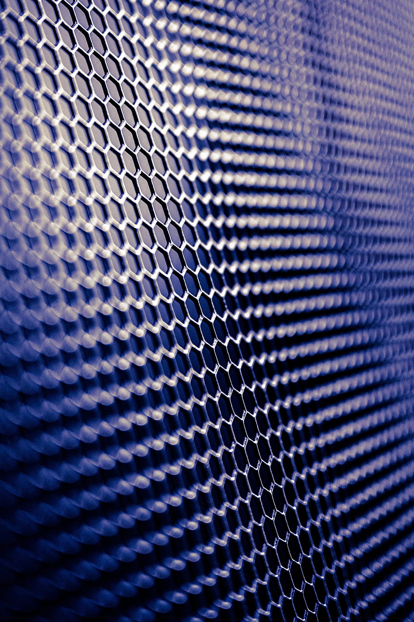 Rejilla azul, patrón, hexagonal. fondo de pantalla del teléfono