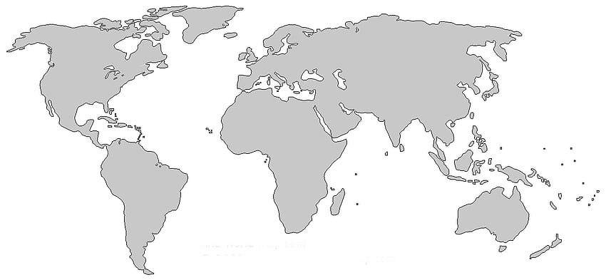 Blank Thin Gray White World Map Executive CLS, Black and White Map HD wallpaper