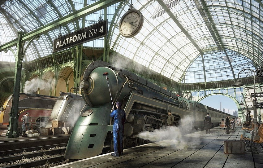 watch, station, the platform, service, Platform No. - for , section рендеринг, Train Platform HD wallpaper