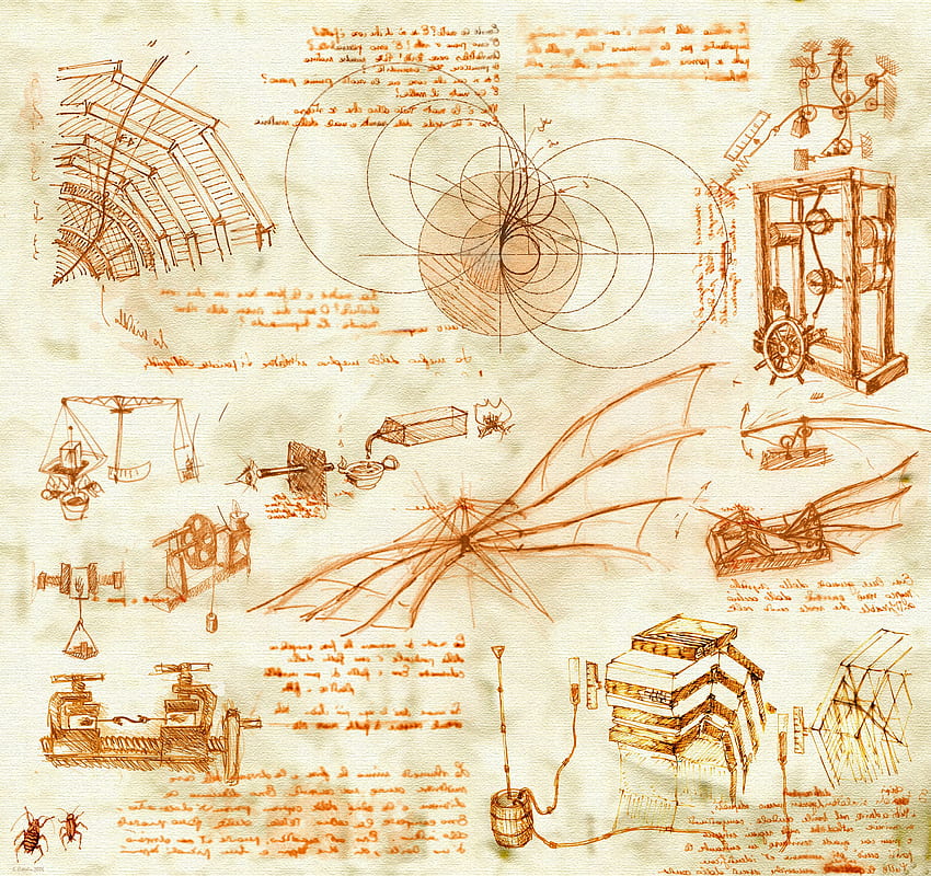 Globeedia: Leonardo da Vinci: L'homme, le mythe, le mystère, Leonardo Da Vinci Inventions Fond d'écran HD