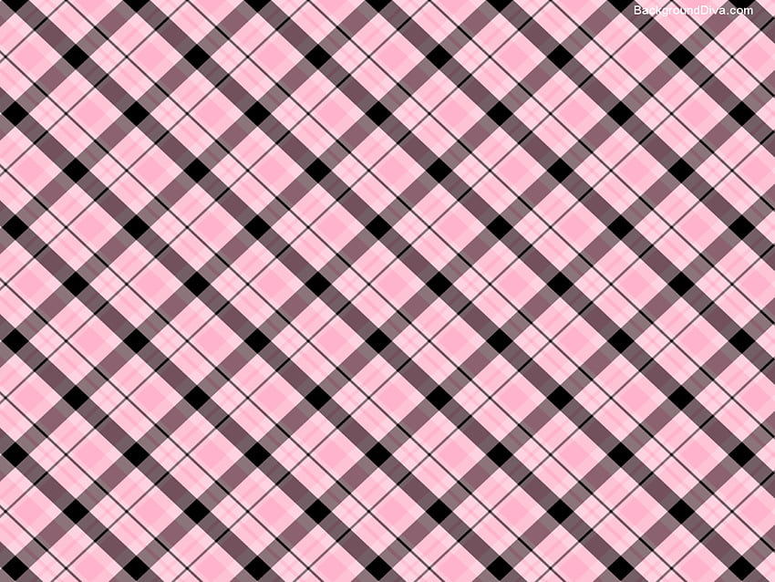 Plaid rosa e nero, a scacchi Sfondo HD