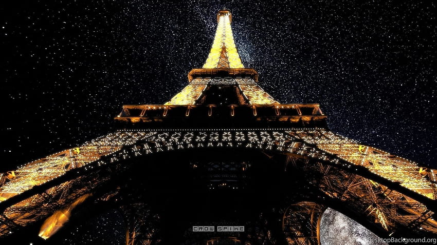 Paris Eiffel Tower At Night FullWpp Full . Background, Midnight in Paris  Computer HD wallpaper | Pxfuel