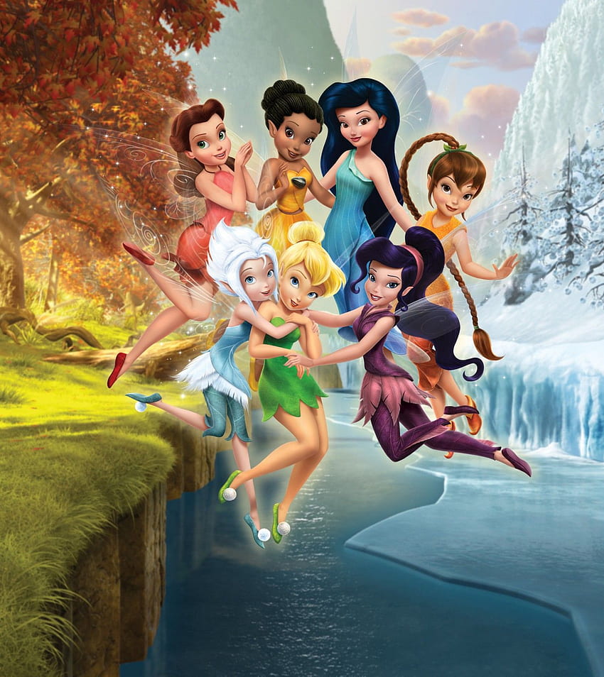 Mural XXL Disney Fairy Tinkerbell Girls, Wróżki Disneya Tapeta na telefon HD