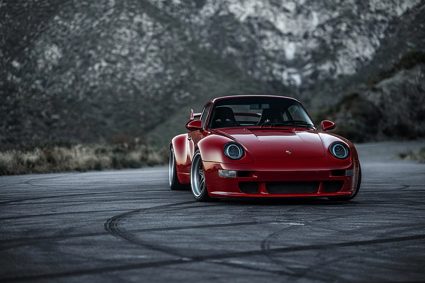 Mobil klasik, Porsche 911 merah Wallpaper HD