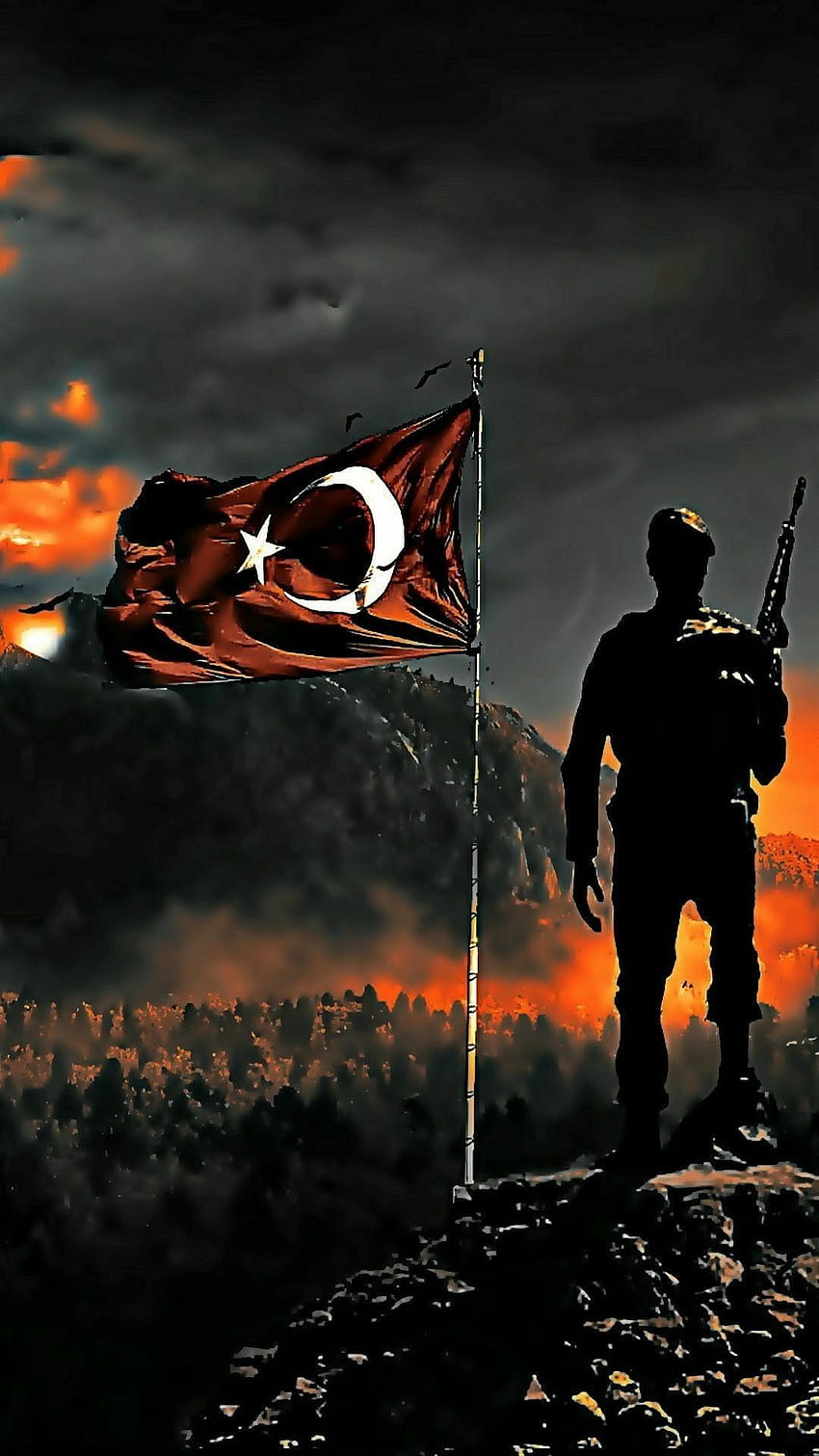 Ilker Kurt su Atatürk, bandiera turca Sfondo del telefono HD