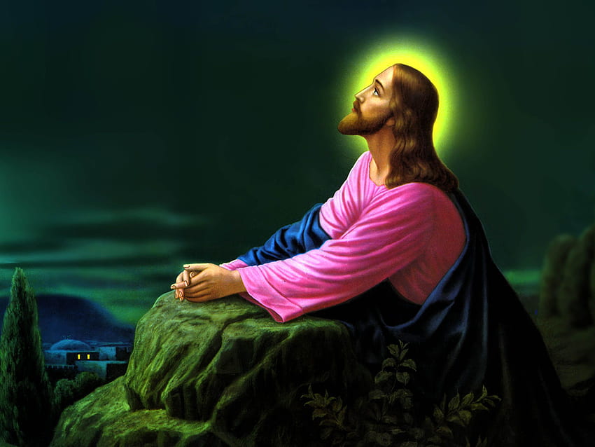 jesucristo orando fondo de pantalla