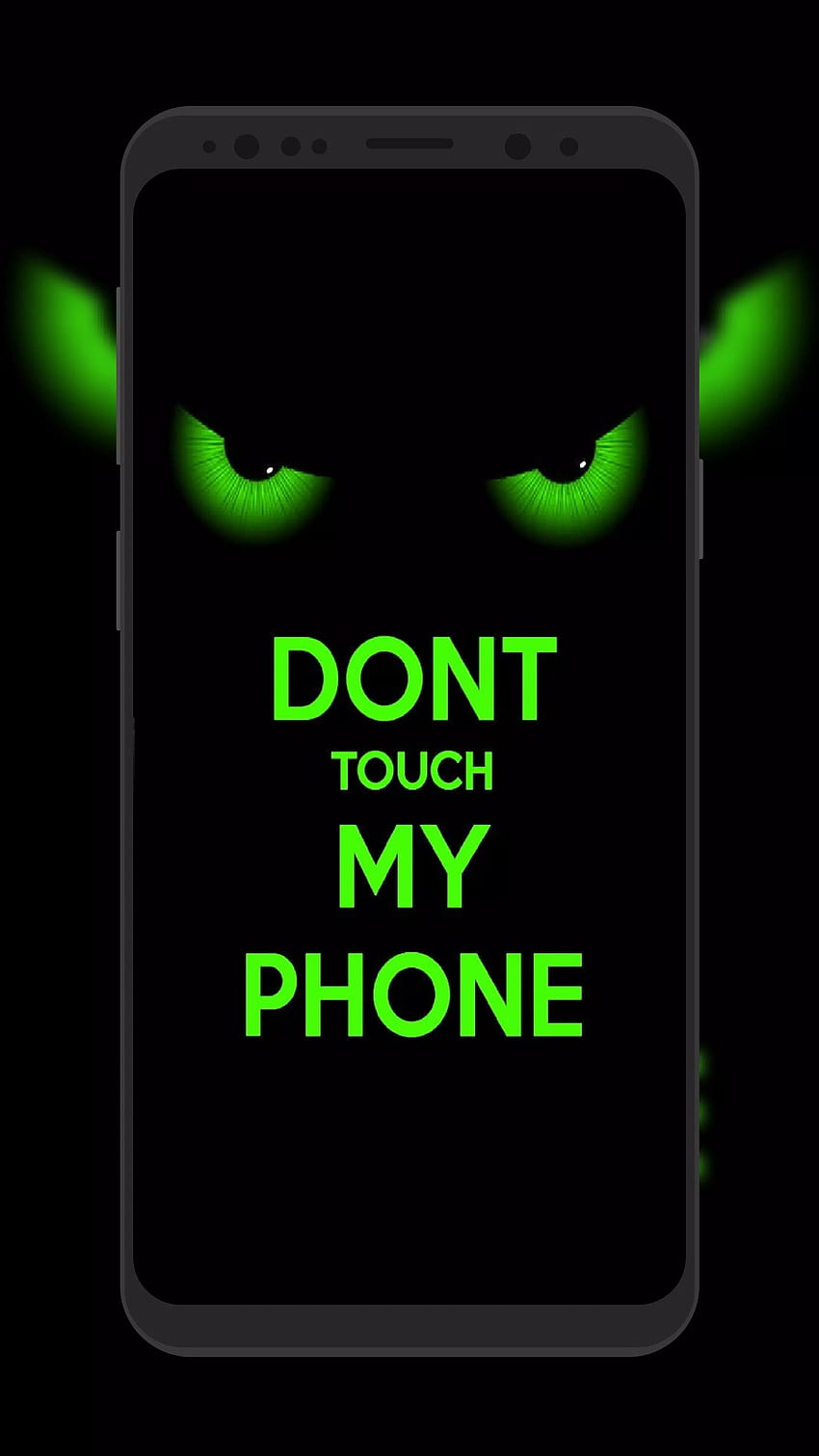 Nie dotykaj mojego telefonu na żywo, wściekłe zielone oczy Tapeta na telefon HD