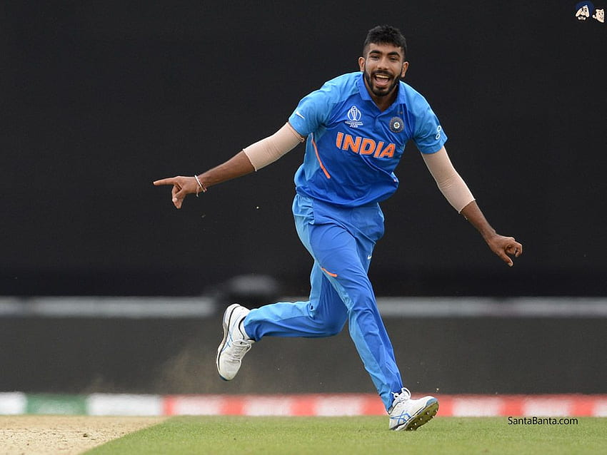 Indian crickter and fast bowler Jasprit Bumrah in action HD wallpaper